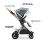 Mompush Ultimate2 Baby Stroller for Toddler with Removable Bassinet & Reversible Seat, Smooth Glide Bassinet Stroller, Full-Size