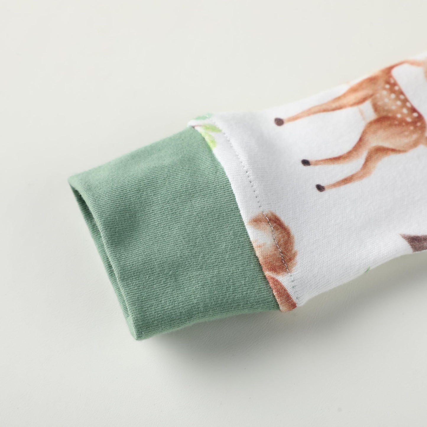 Owlivia Organic Cotton Baby Boy Girl Zip Up Sleep N Play, Footless, Long Sleeve(18-24 Months, Forest Deer)