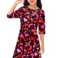 Girls Valentine'S Heart Outfit Red Pink Love Print Dress Crewneck Fashion Gift Skater Dresses 5-6 Years