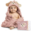 FOREVERPURE Baby Towels with Hood - Soft, Absorbent Viscose Made of Bamboo, Extra Large 35 x 35 Inches, for Newborns, Infants, B