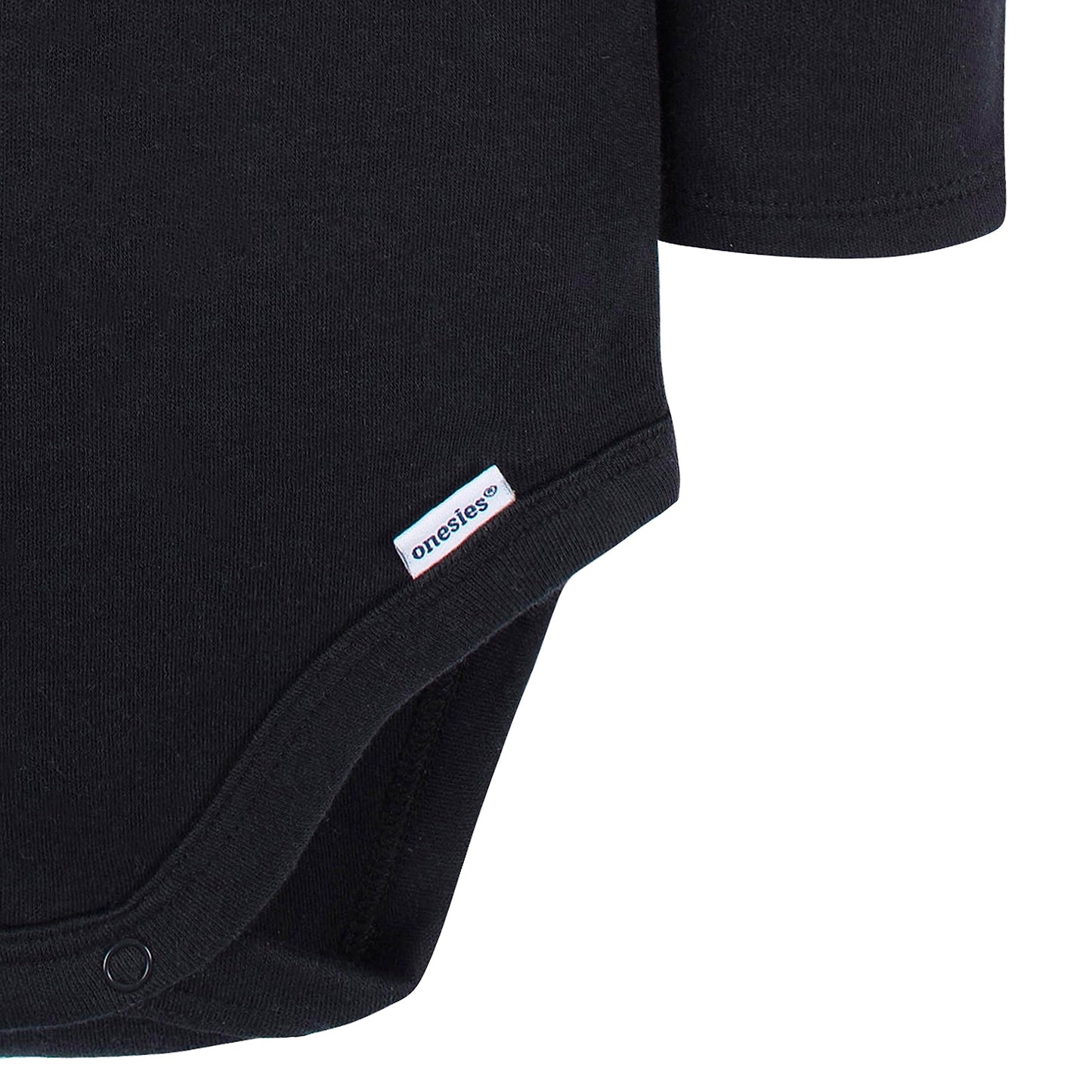Gerber Unisex Baby Long Sleeve Solid Onesies Multi-Pack Interlock 180 Gsm, Black