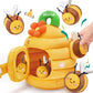 JoyCat 6 Month Old Baby Toys, Flower Beehive with 5 Stuffed Sensory Bees, Crinkle, Rattle, Mirror, Montessori Toys for 6-10 Mont