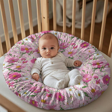 Babrukda Girls Newborn Lounger Cover Removable Trendy Baby Lounger Cover Colorful Boho Hibiscus Flower Infant Sleeping Pillow Sl