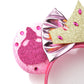 Foeran Mouse Ears Headbands Shiny Bows Mouse Ears Glitter Party Princess Decoration Cosplay Costume For Girls Women (Frozen Pink