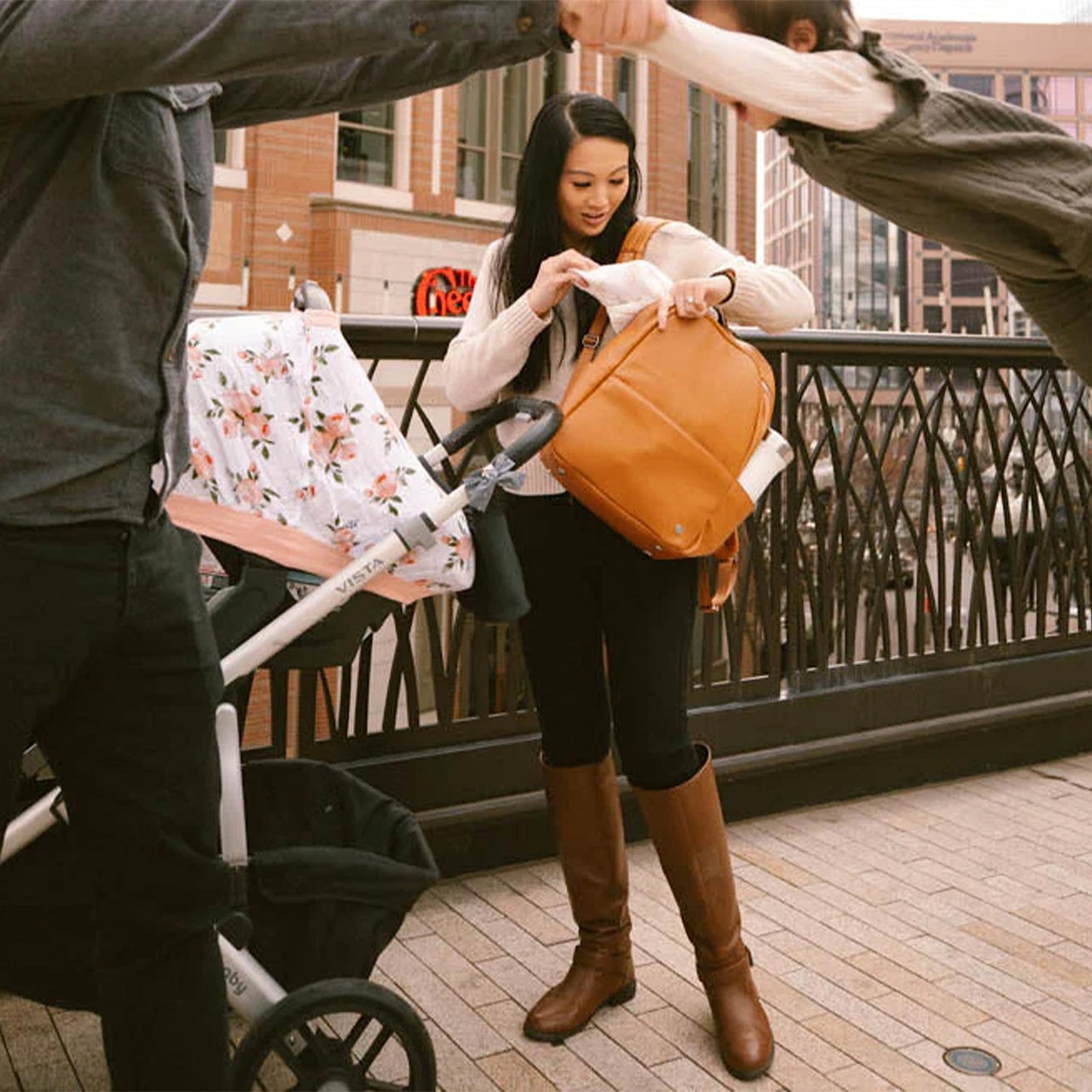 Little Unicorn Breathable Car Seat Canopy | Magnetic Closure & Universal Fit | Cover Baby From Elements (Watercolor Roses)