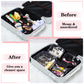 4 Packs Diaper Bag Organizer Pouches Set Clear Pvc Travel Diaper Bag Waterproof Zippered Makeup Bag Dry Wet Bag (Black)