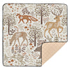 KICPOAY Baby Play Mat Woodland Fox Deer Trees Leaves 50 x 50 Playpen Mat Baby Play Mats for Floor Play Gym Crawling Mat Non-Slip
