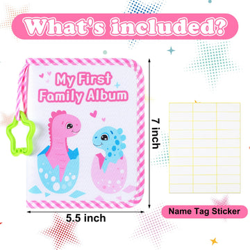 Reallnaive Baby Photo Album Holds 17 4X6 Pictures My First Soft Cloth Family Photo Book With Name Tag Stickers Fabric Kid Memory