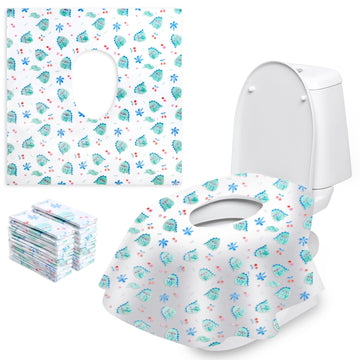 Toilet Seat Covers Disposable, 21 Pack Extra Large Disposable Toilet Seat Cover for Kids Adults, Individually Wrapped Travel Ess