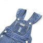 Kidscool Space Baby & Little Girls Big Bib Pocket Ripped Letter Ruffled Jeans Overalls,Blue,18-24 Months