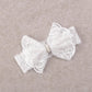 Nishine 2 Pack Baptism White Newborn Bowknot Headbands Baby Christening Hair Bows Headwrap Toddler Hairband (Circle Button)
