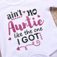 3Pcs/Set Newborn Baby Girls Outfit Auntie Bodysuit Romper With Headband+Donuts Long Pants Clothes Set (Pink, 0-6M)