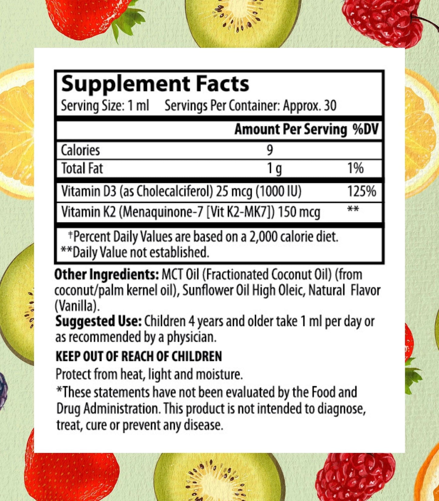 Go Healthy Vitamin D3 K2 (Mk-7) All-Trans Drops For Kids - Easy-To-Absorb Vegan D Liquid, Children'S Growth & Immune Support, Gl