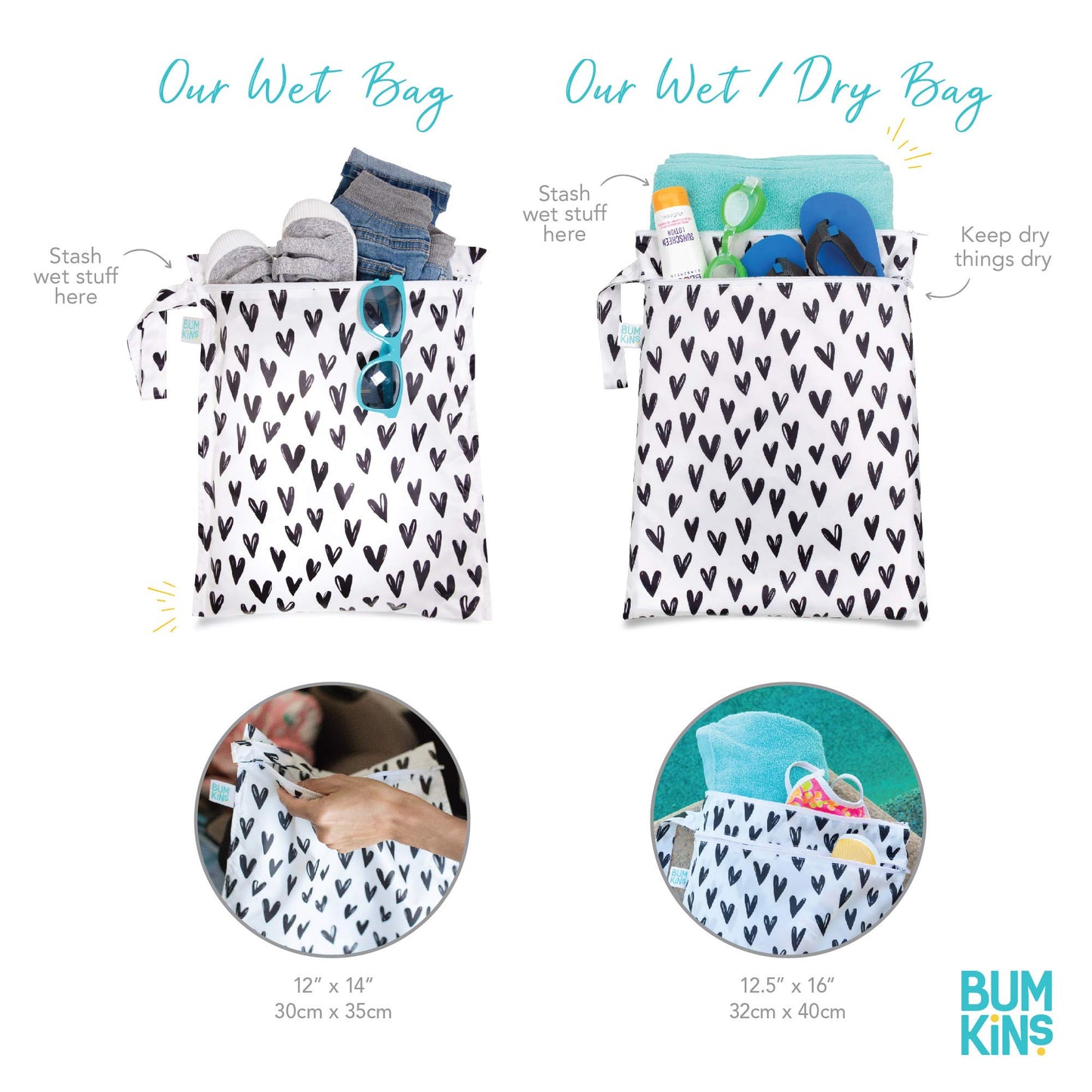 Bumkins Disney Waterproof Wet Bag for Baby, Travel, Swim Suit, Cloth Diapers, Pump Parts, Pool, Gym, Toiletry, Strap to Stroller