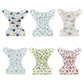 Babygoal Reusable Neutral Cloth Diapers 6 Pack with 10pcs Inserts, One Size Adjustable Washable Pocket Nappy Covers for Baby Boy