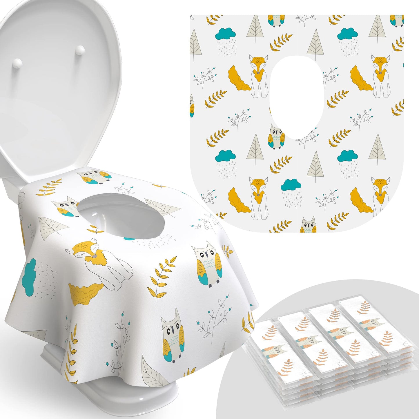 Toilet Seat Covers Disposable - 20 Pack - Waterproof, Ideal For Kids And Adults - Extra Large, Individually Wrapped For Travel,