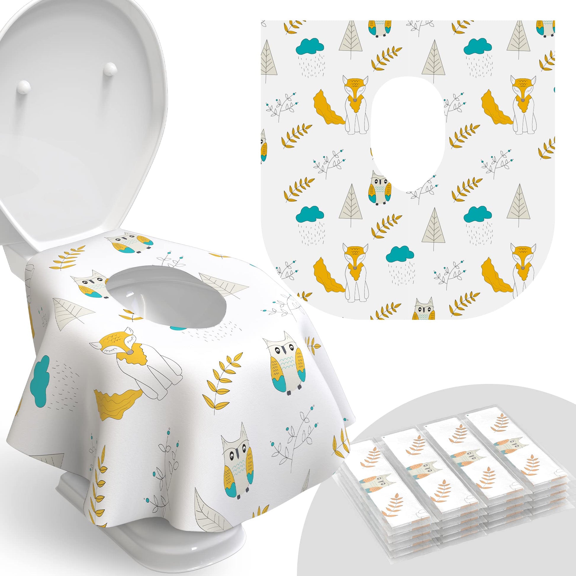 Toilet Seat Covers Disposable - 20 Pack - Waterproof, Ideal For Kids And Adults - Extra Large, Individually Wrapped For Travel,