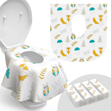 Toilet Seat Covers Disposable - 20 Pack - Waterproof, Ideal For Kids And Adults - Extra Large, Individually Wrapped For Travel,