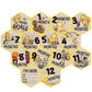 The Winnie Baby Bear Month Milestone Circles, Wooden Discs Stuff for Baby Photo Takens with Hello World Name Signs - 7Pcs Double