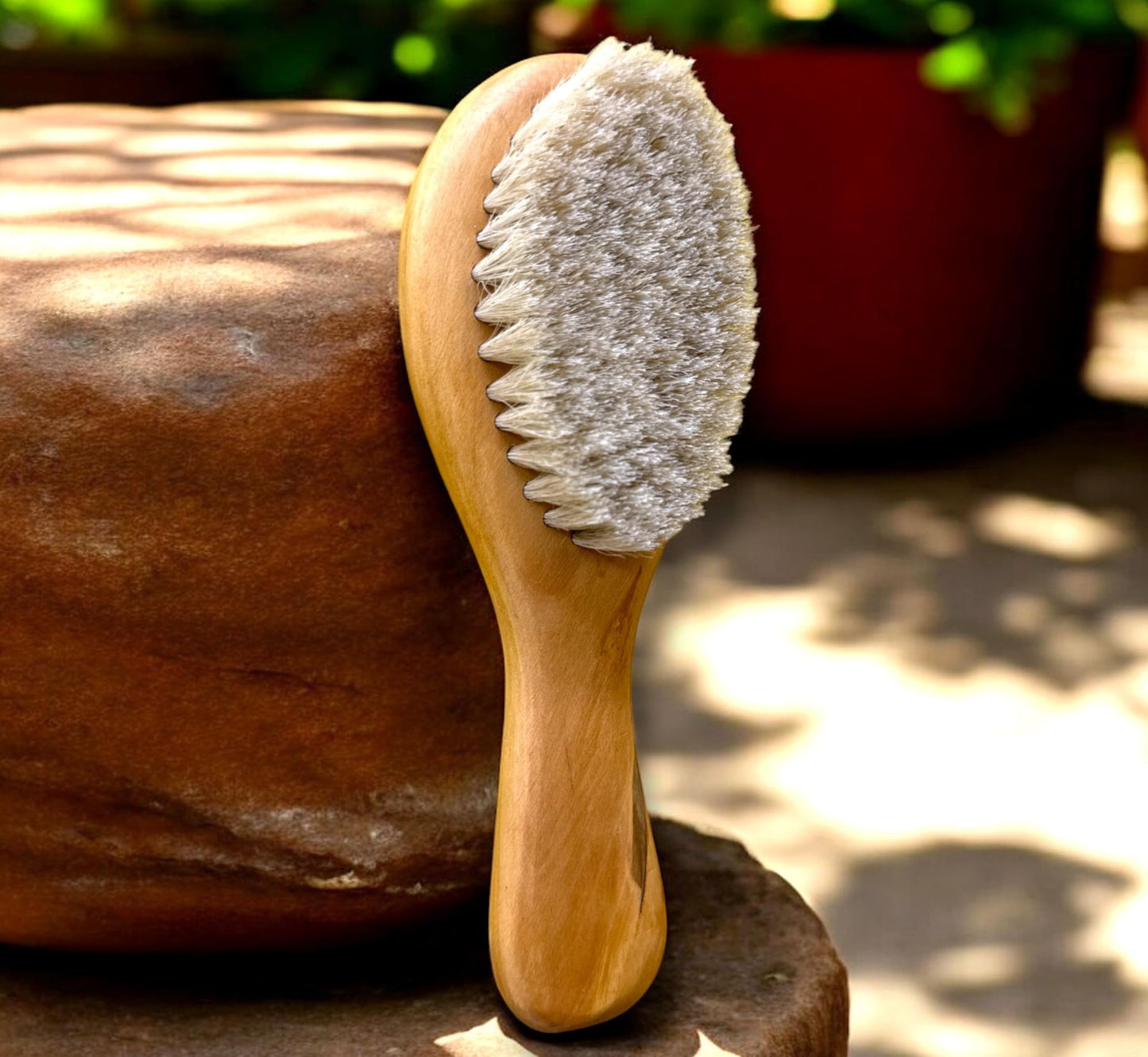 Comfy Cheeks Baby Hair Brush For Infants | Soft Bristles For Newborns | Gentle Wooden Brush For Baby Hair Grooming | Safe Scalp 