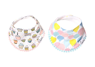 Copper Pearl Baby Bandana Drool Bibs for Drooling and Teething 2-Pack Gift Set Celebration