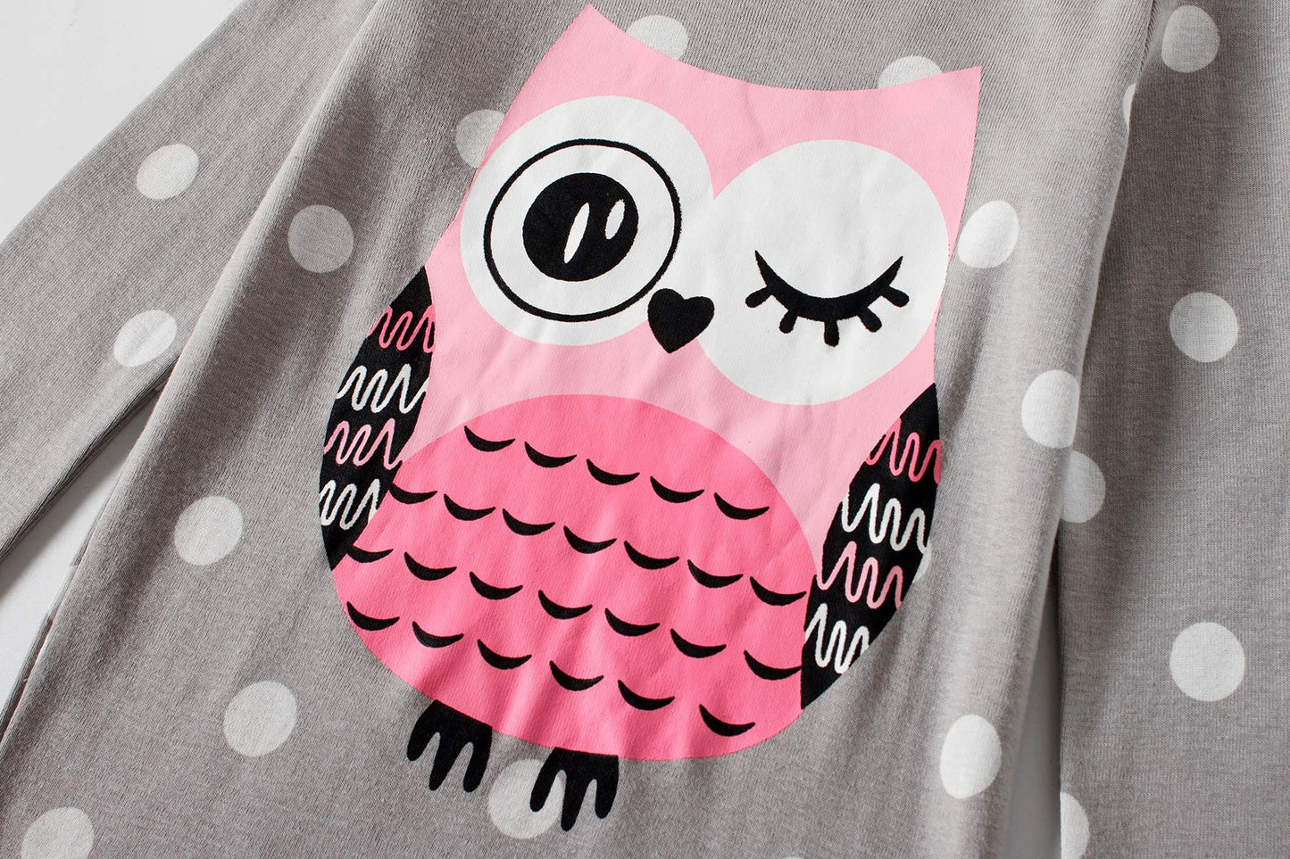 Owl Baby Girls Long Sleeve Pajamas Sets Cotton Pyjamas Infant Kids Pjs Size 12-18 Months