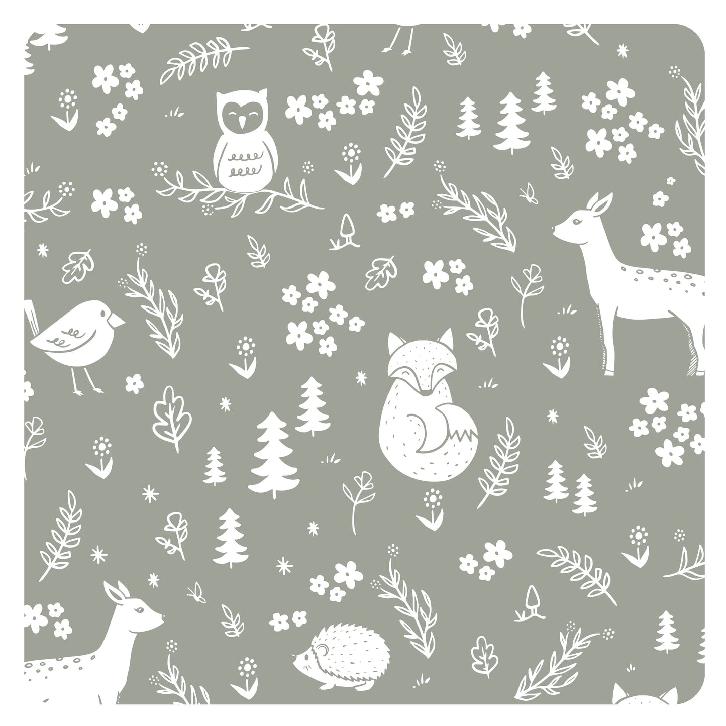 Bapronbaby Forest Friends Splash Mat - Waterproof Catch-All For Under High Chairs, Floors, Tables, Playtime Or Arts & Crafts - M