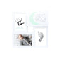 Tiny Ideas Baby Prints Collage Keepsake Frame With Included Ink Pad, Love You To The Moon And Back, Mint/White/Black, 4' X 6'