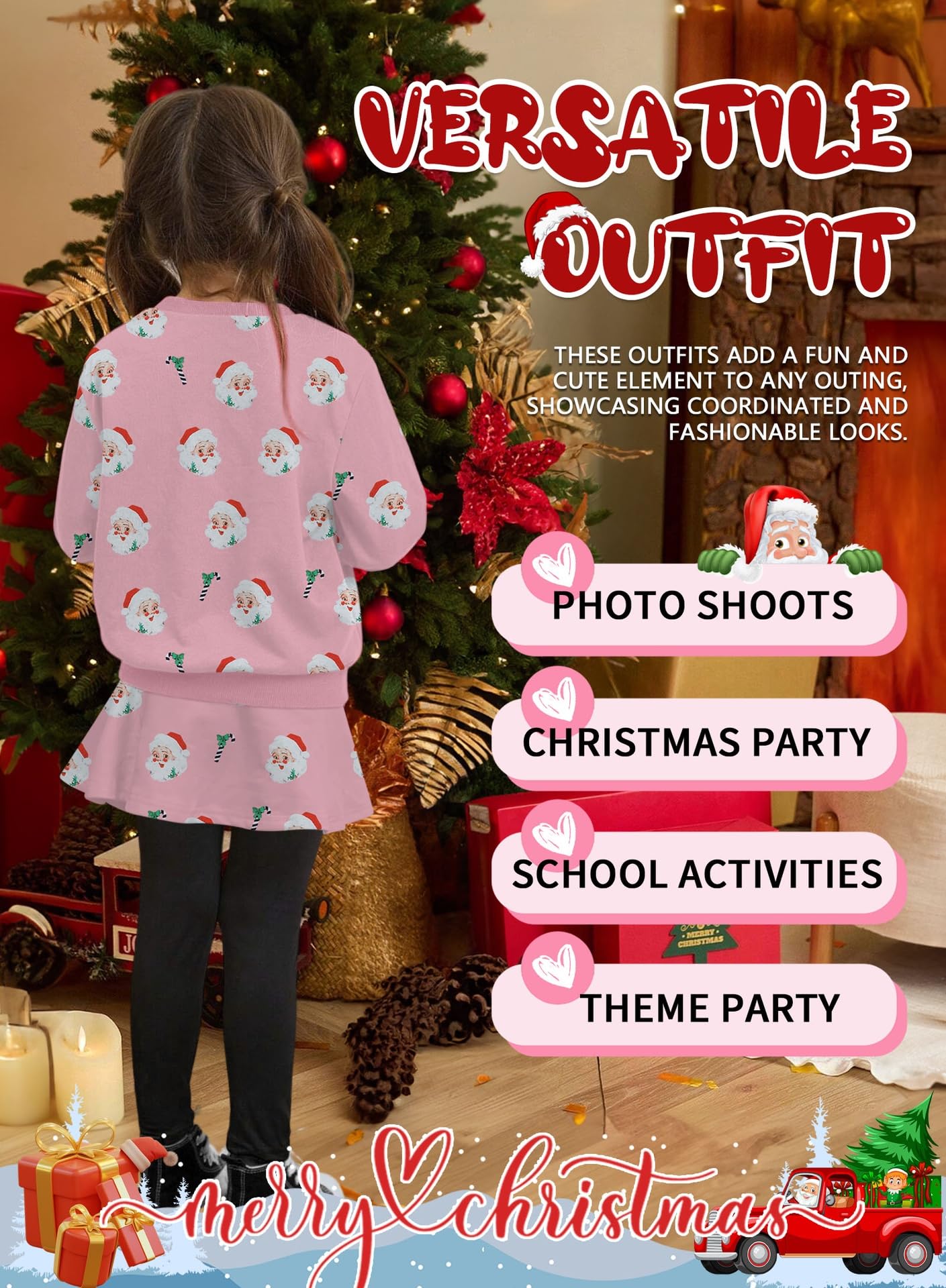 Bomdeals Adorable Cute Toddler Baby Girls Clothes Set,Long Sleeve T-Shirt +Pants Outfit(Pink,90,2144B)