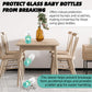 Luqibabe (2-Pack, 5 Oz) Silicone Baby Bottle Sleeves Compatible With Dr. Brown'S Natural Glass Baby Bottles Dishwasher-Safe Anti