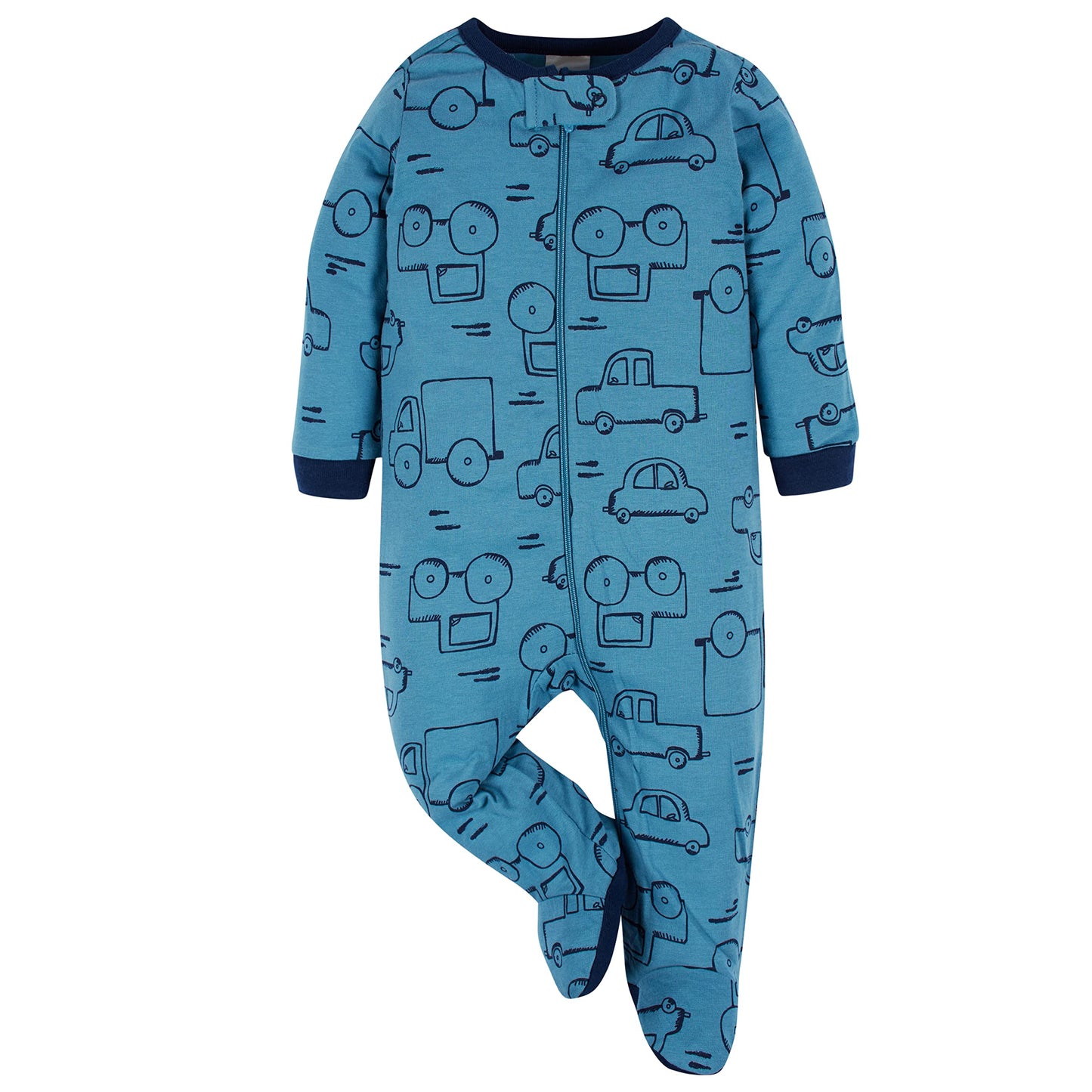 Onesies Brand Baby Boys' 4-Pack Sleep 'N Play Footies, Truck, 0-3 Months