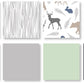 Navy Blue, Mint And Grey Woodsy Deer Boys Toddler Bedding 5 Piece Comforter Sheet Set