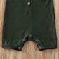 Baby Girl Boy Romper Bodysuit Solid Plain One Piece Jumpsuits Sleeveless One Piece Baby Clothes Outfits Summer (Dark Green, 6-12