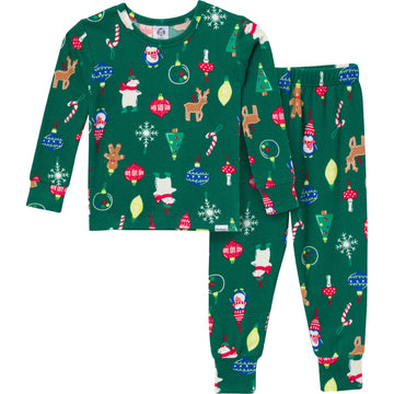 Gerber Unisex Baby Infant 2-Piece Holiday Family Matching Pajamas, Ornaments