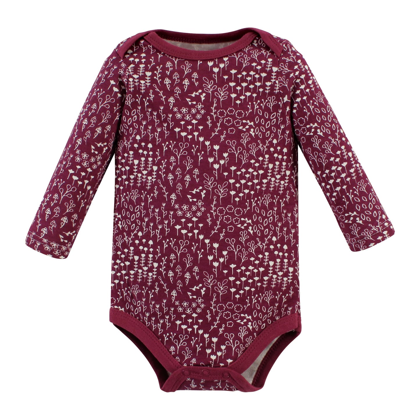Hudson Baby Unisex Baby Cotton Long-Sleeve Bodysuits, Little Love Flowers 5-Pack, 3-6 Months