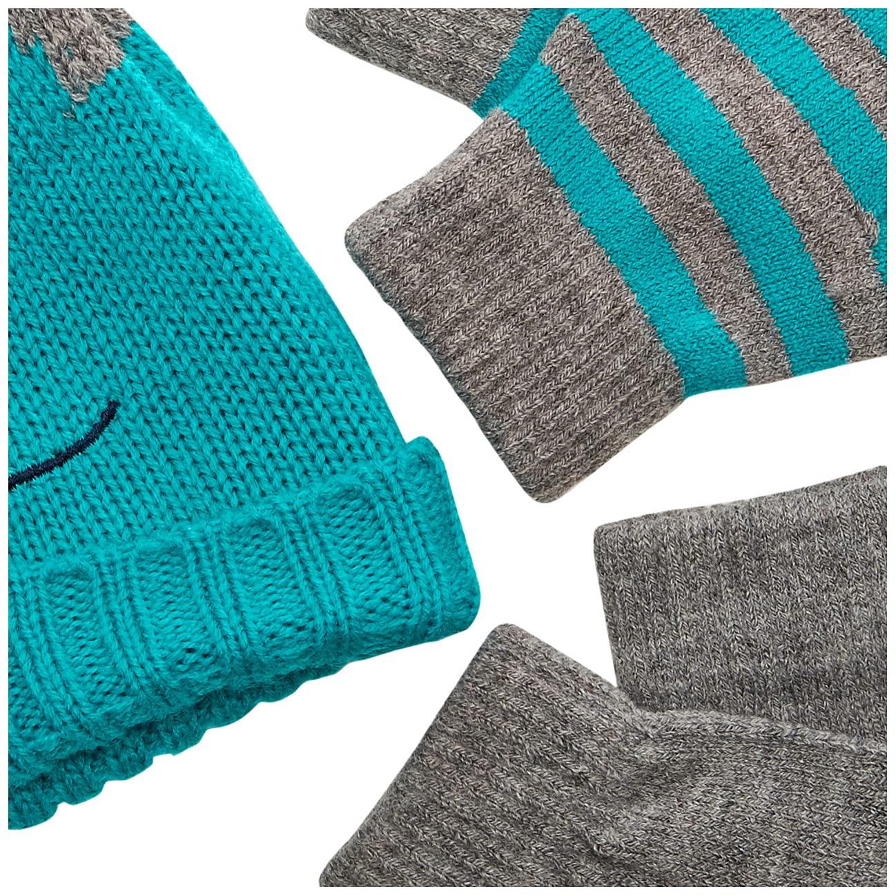 Simple Joys By Carter'S Baby Hat And Mitten Set, Monster/Stripe, 12-24 Months
