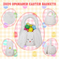 Ourhonor Easter Basket Plush, Bunny Easter Basket For Kids, Plush Easter Buckets With Long Ear Easter Bags For Boys Girls, Easte