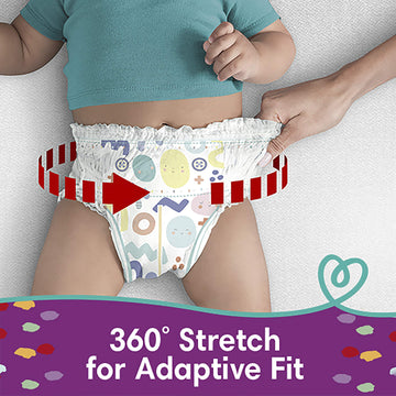 Pampers Pull On Diapers Size 3 - Cruisers 360 Fit Disposable Baby Diapers With Stretchy Waistband, 156Count One Month Supply