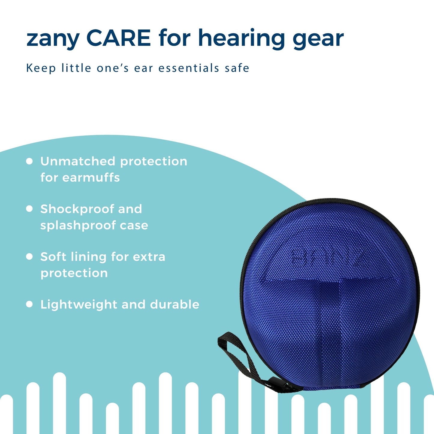 Banz Baby Ear Defenders Case 0-36 Months - Navy Blue - Travel Case Container For Baby & Toddler Headphone Protection - Lightweig