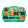 Xyptorix Snack Box Container for Kids - Adjustable 12-Compartment Snack Containers, Reusable Bento Box, Dishwasher Safe, BPA-Fre