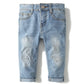 Kidscool Space Baby Girl Boy Jean,D Ring Elastic Band Inside Ripped Denim Pants,Light Blue,4-5 Years