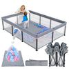 TOREVSIOR Foldable Baby Playpen with Mat, 50  71 F oldable P laypen for Babies and Toddlers, Indoor & Outdoor Kids Safety Play P
