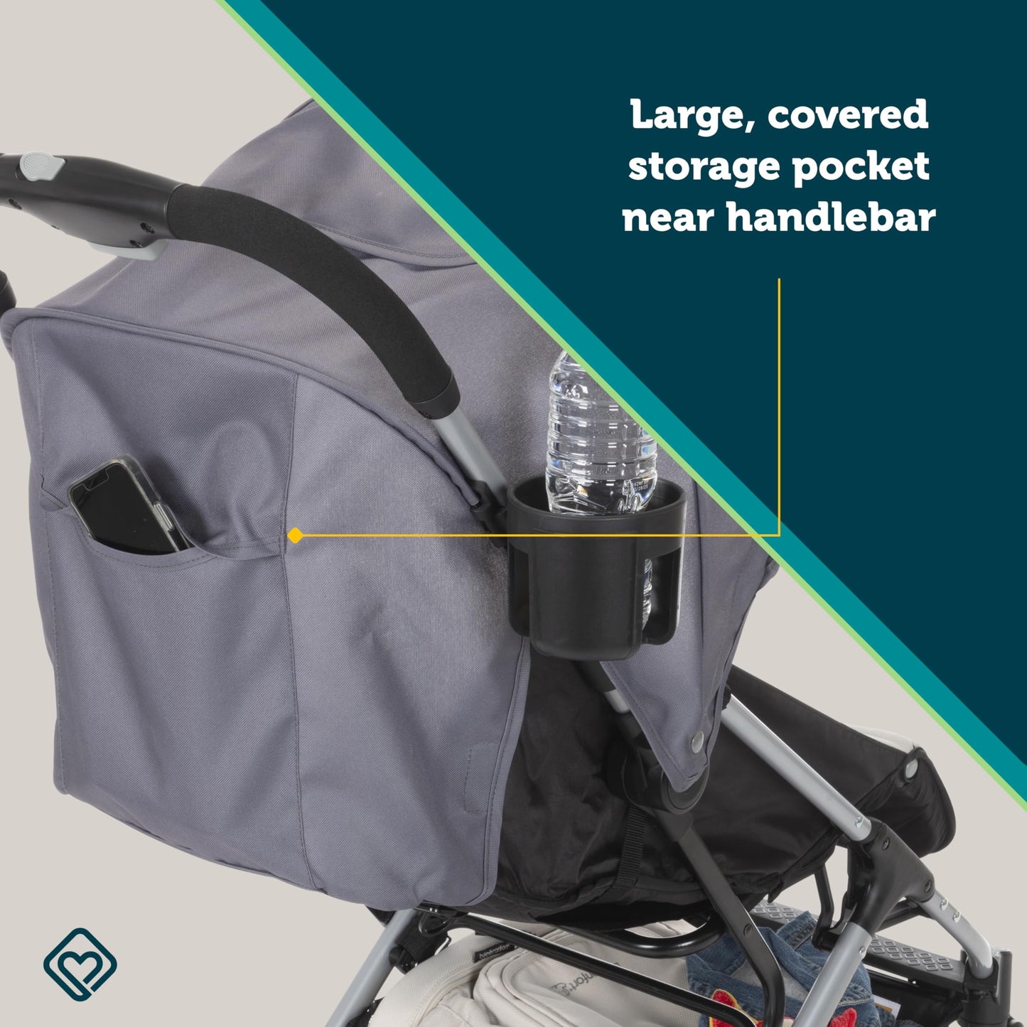 Safety 1St Easy-Fold Compact Stroller, Dorsal