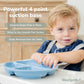 Weesprout Suction Plates For Babies With Lids & Toddlers - 100% Silicone, Dinnerware Stays Put, Divided Design For Picky Eaters,