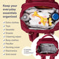Ruvalino Diaper Bag Backpack, Multifunction Travel Pack Maternity Baby Changing Bags, Large Capacity, Waterproof, Purplish Red