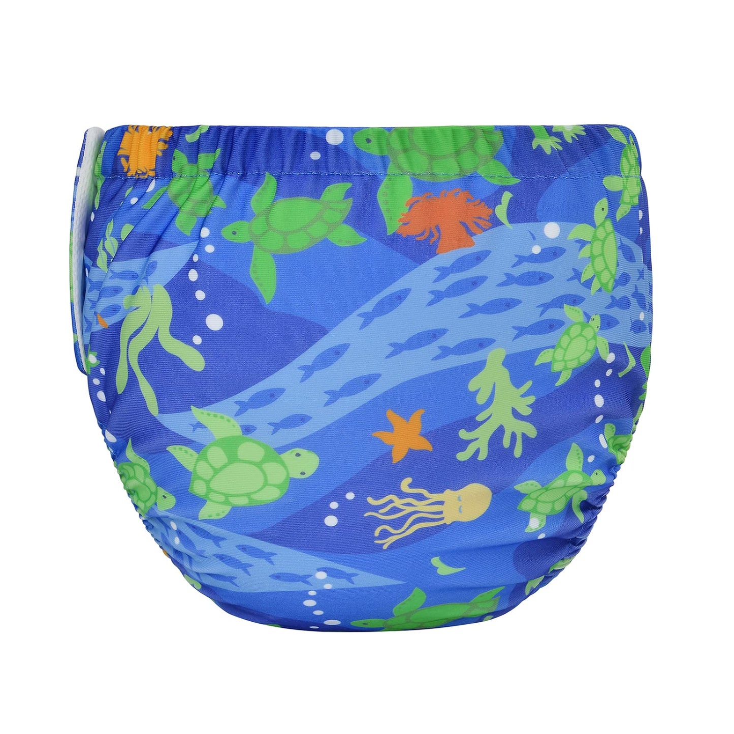 Durio Swim Diaper Washable Swimming Diapers Unisex Toddler Newborn Swim Diaper Reusable Girls Boy B Blue Seaworld 12-18 Months