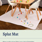 Lalo Splat Mat - Double-Sided Vegan Leather Wipeable Baby Splat Mat - Modern Design, Perfect For Mealtime & Playtime, Easy To Cl
