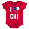 World Cup Soccer Chile Unisex Infants 'I Heart' Short Sleeve Bodysuit, Red, 18 Months