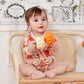 Halloween Newborn Baby Girl Outfit Pumpkin Sweatshirt Romper Long Sleeve Onesie Jumpsuit Infant Fall Winter Clothes (Milk Tea, 1
