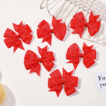 Choicbaby 3 Inches Hair Bows For Girls Red Grosgrain Ribbon Pinwheel Hair Bows Clips Toddler Bows Hair Clips For Birthday Baby S